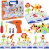237 Pieces Creative Toy Drill Puzzle Set, STEM Learning Educational Toys, 3D Construction Engineering Building Blocks for Boys and Girls Ages 3 4 5 6 7 8 9 10 Year Old,Amazon Platform Banned